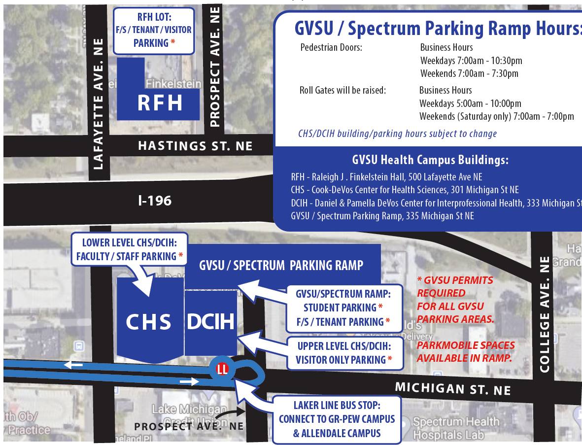 health campus parking map
